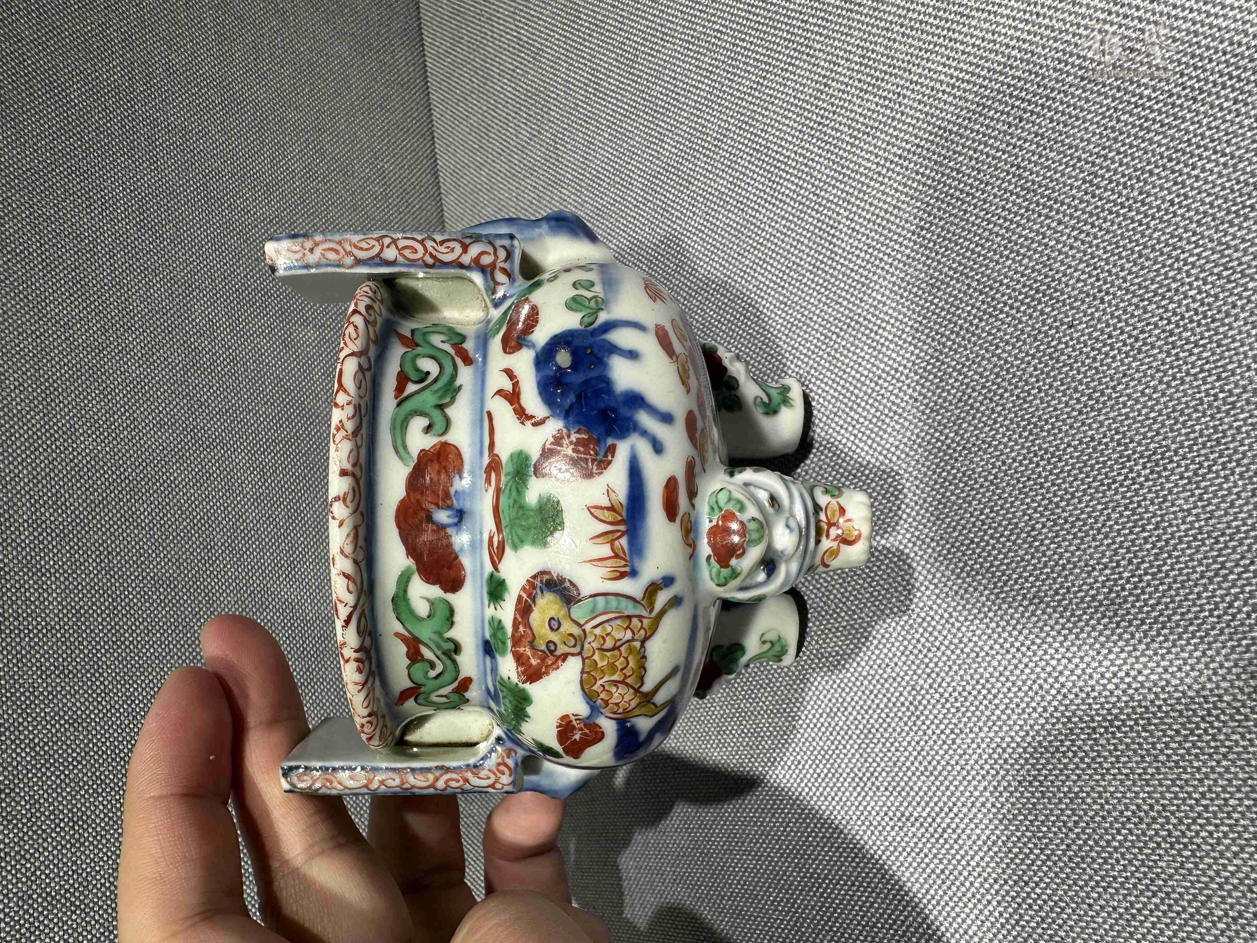 明万历青花五彩瑞兽图香炉_LOT.709_拍品详情_雅鉴艺术网拍品详情