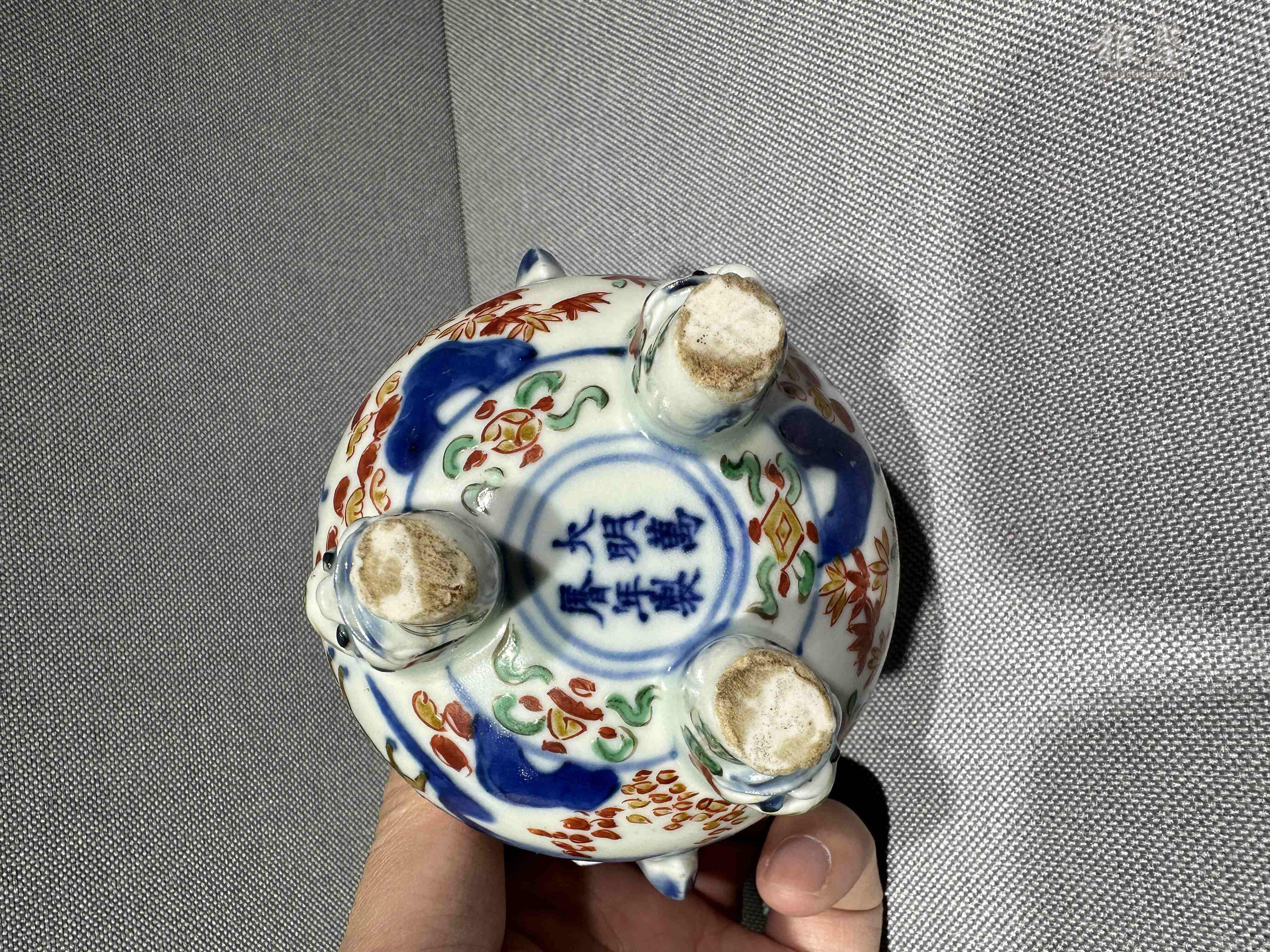明万历青花五彩瑞兽图香炉_LOT.709_拍品详情_雅鉴艺术网拍品详情