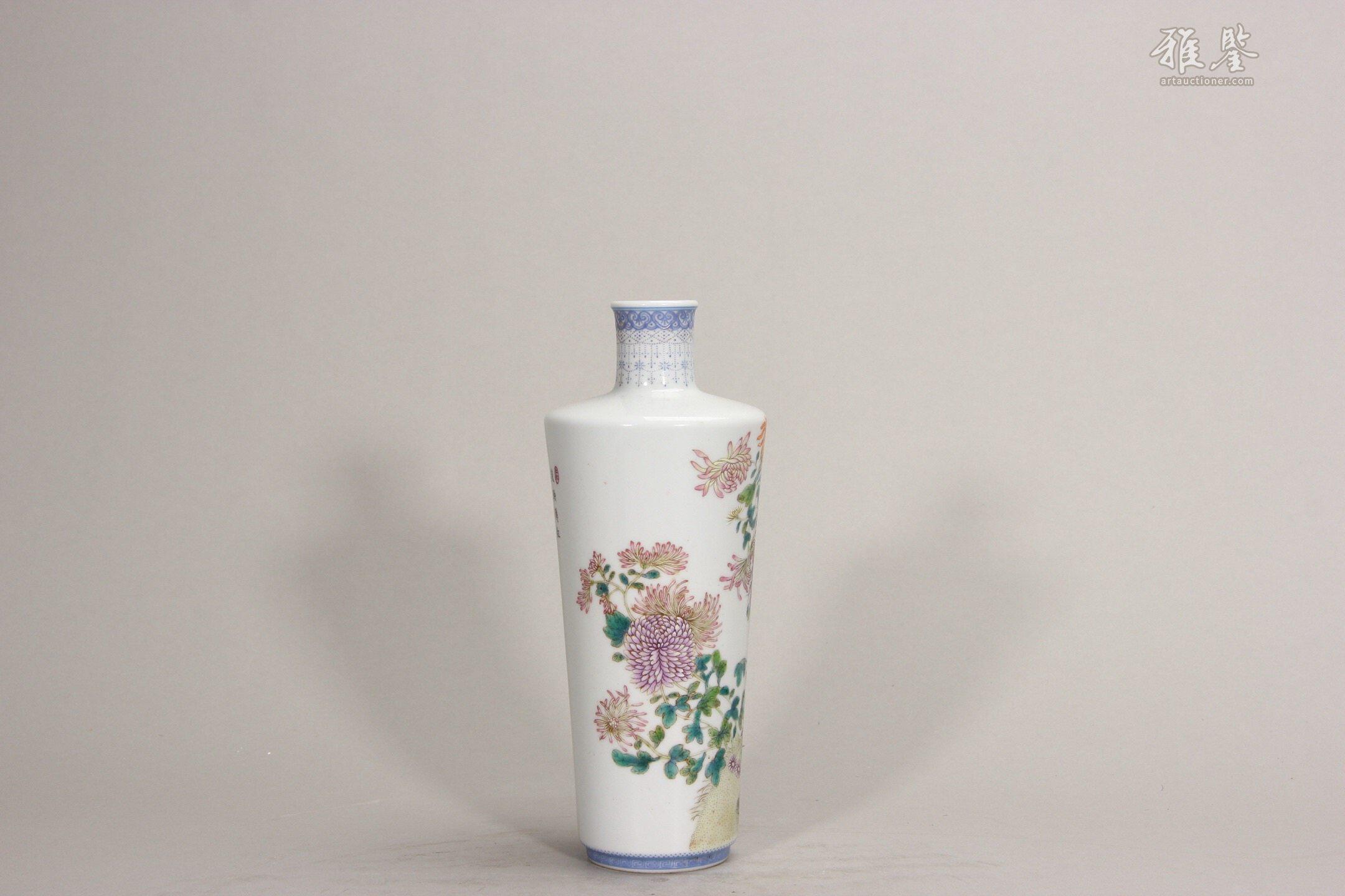 中国 古七宝琺瑯彩 花卉文瓶 V A115 【公式通販】