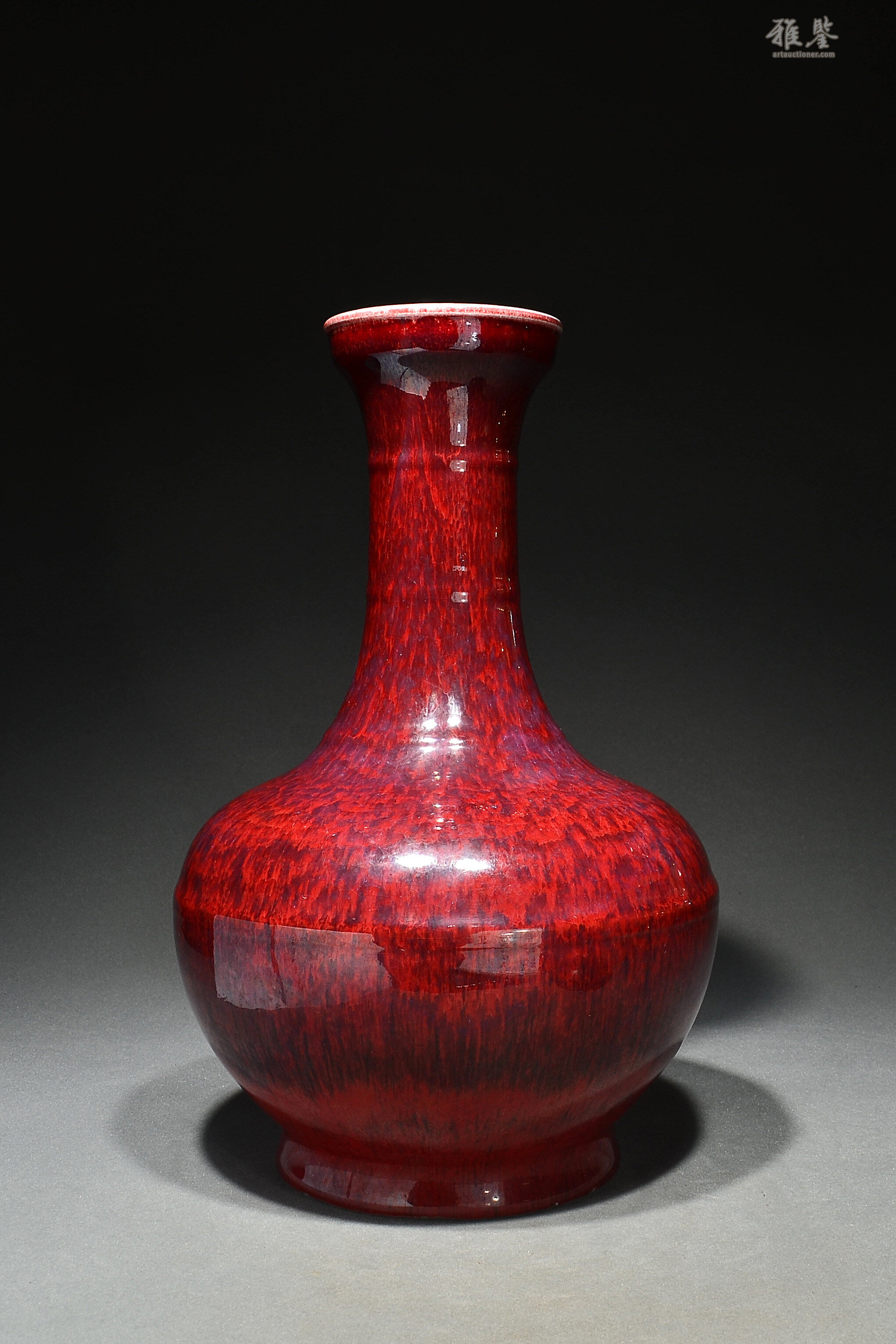 清乾隆·窑变釉弦纹荸荠瓶_LOT.2208_拍品详情_雅鉴艺术网拍品详情