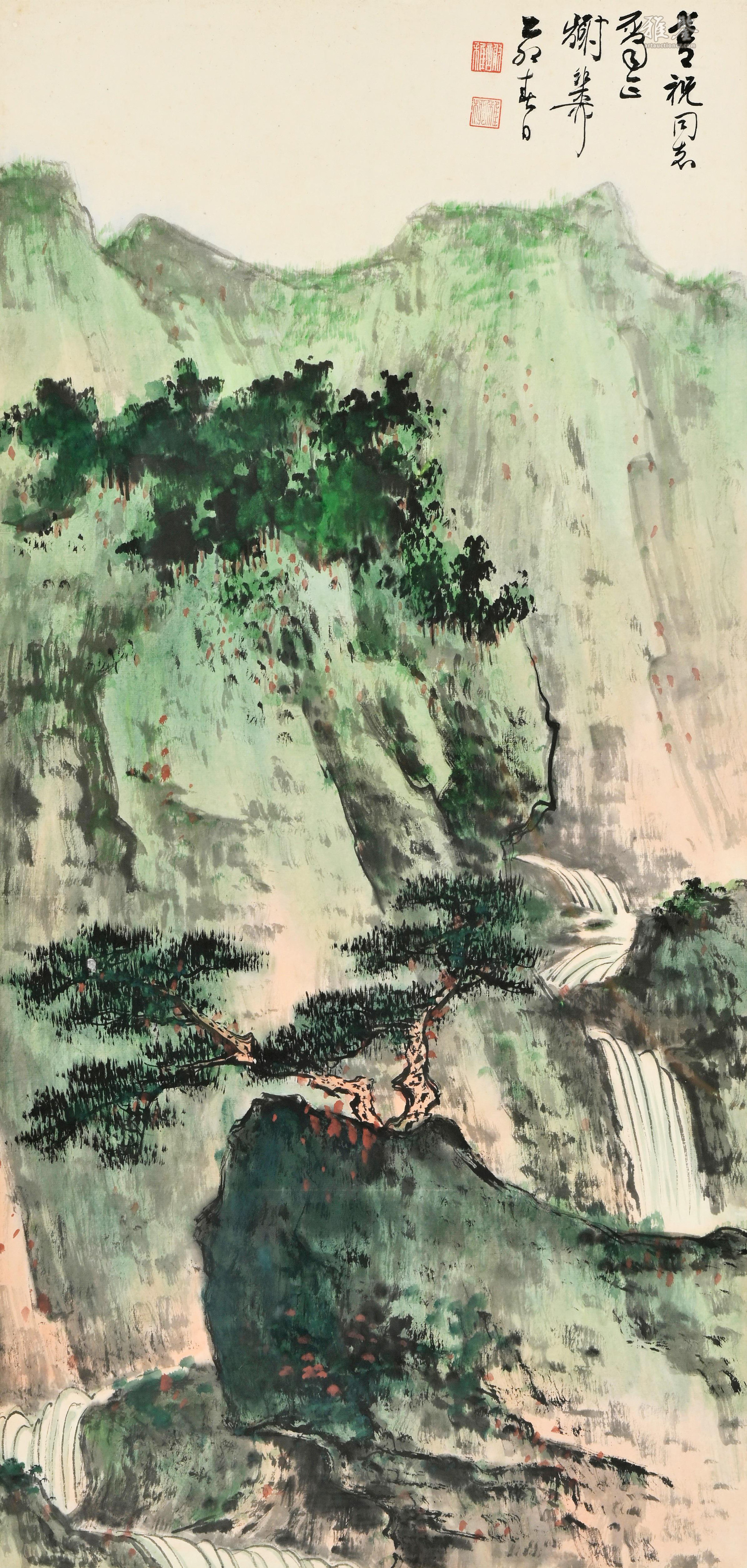 謝稚柳 山水 谢稚柳最大的一幅山水画《江山多娇通景八屏》：清新俊逸、潇洒出尘！