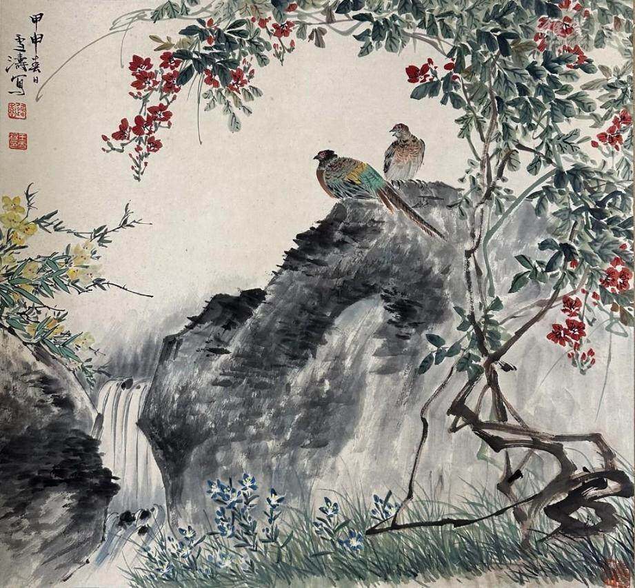 王雪涛花鸟纸本立轴64*66_LOT.36019_拍品详情_雅鉴艺术网拍品详情