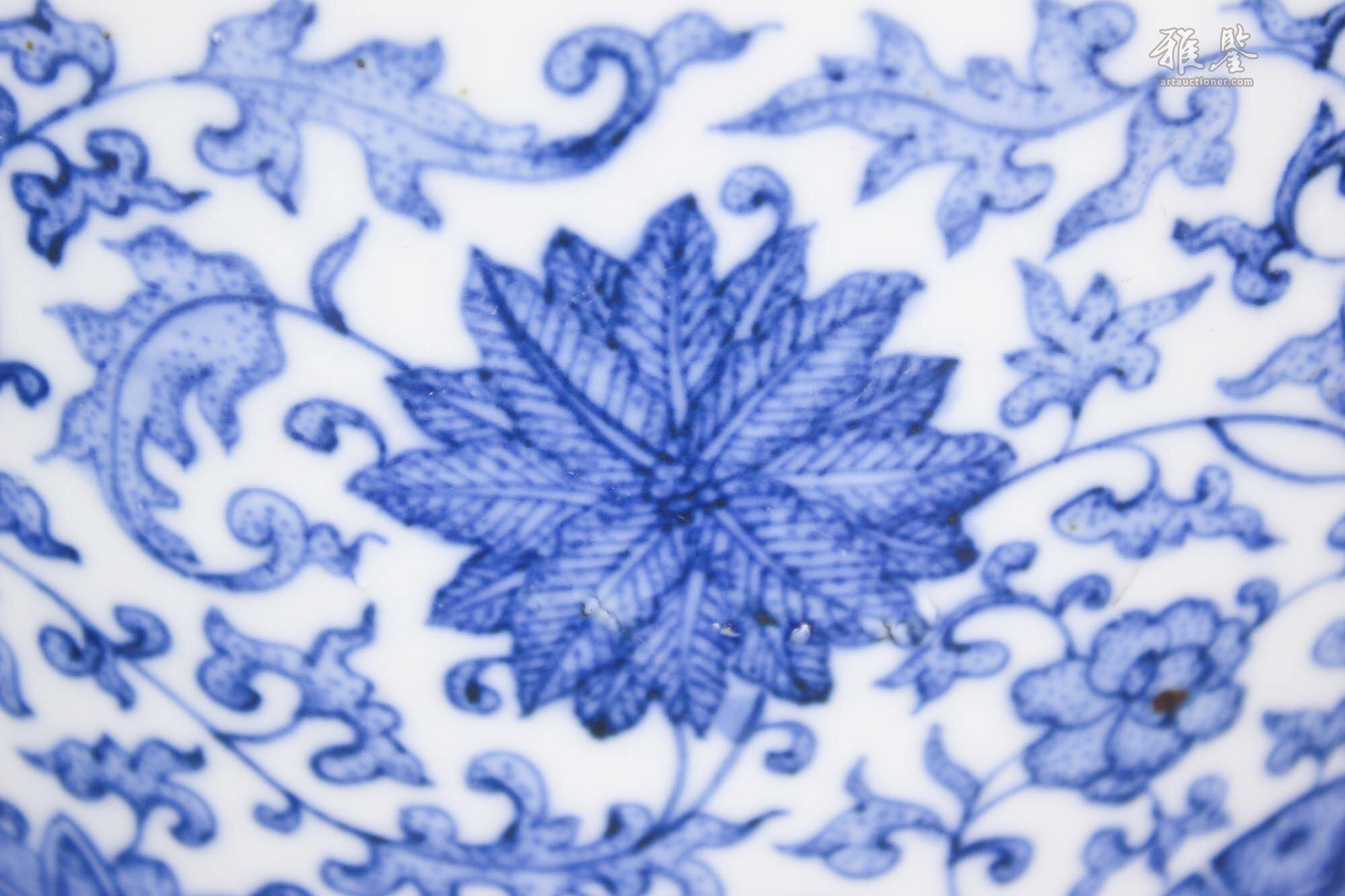清乾隆青花缠枝花卉纹盘口尊_LOT.25699_拍品详情_雅鉴艺术网拍品详情