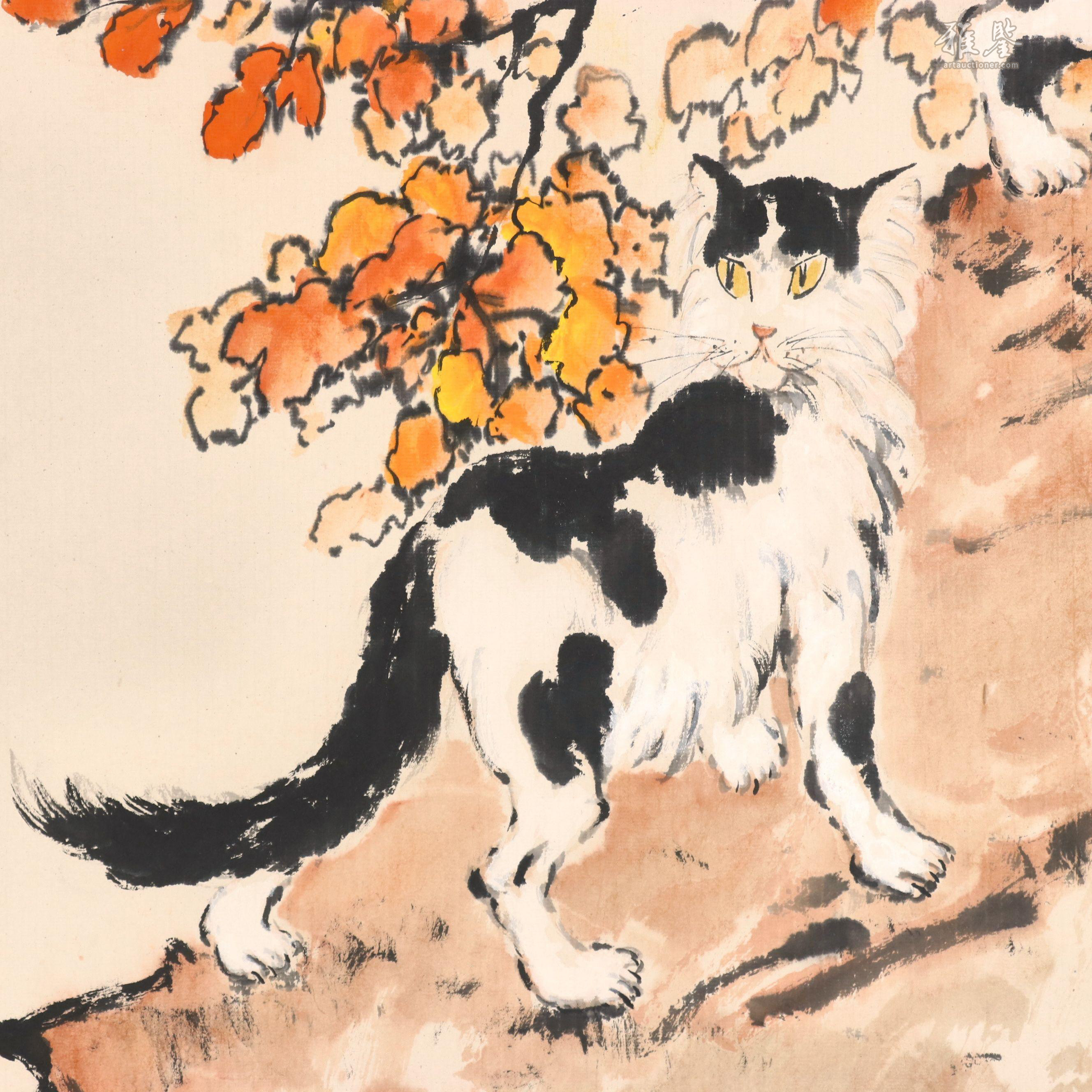徐悲鴻風の「双猫図」 徐悲鴻風の「双猫図」 - メルカリ