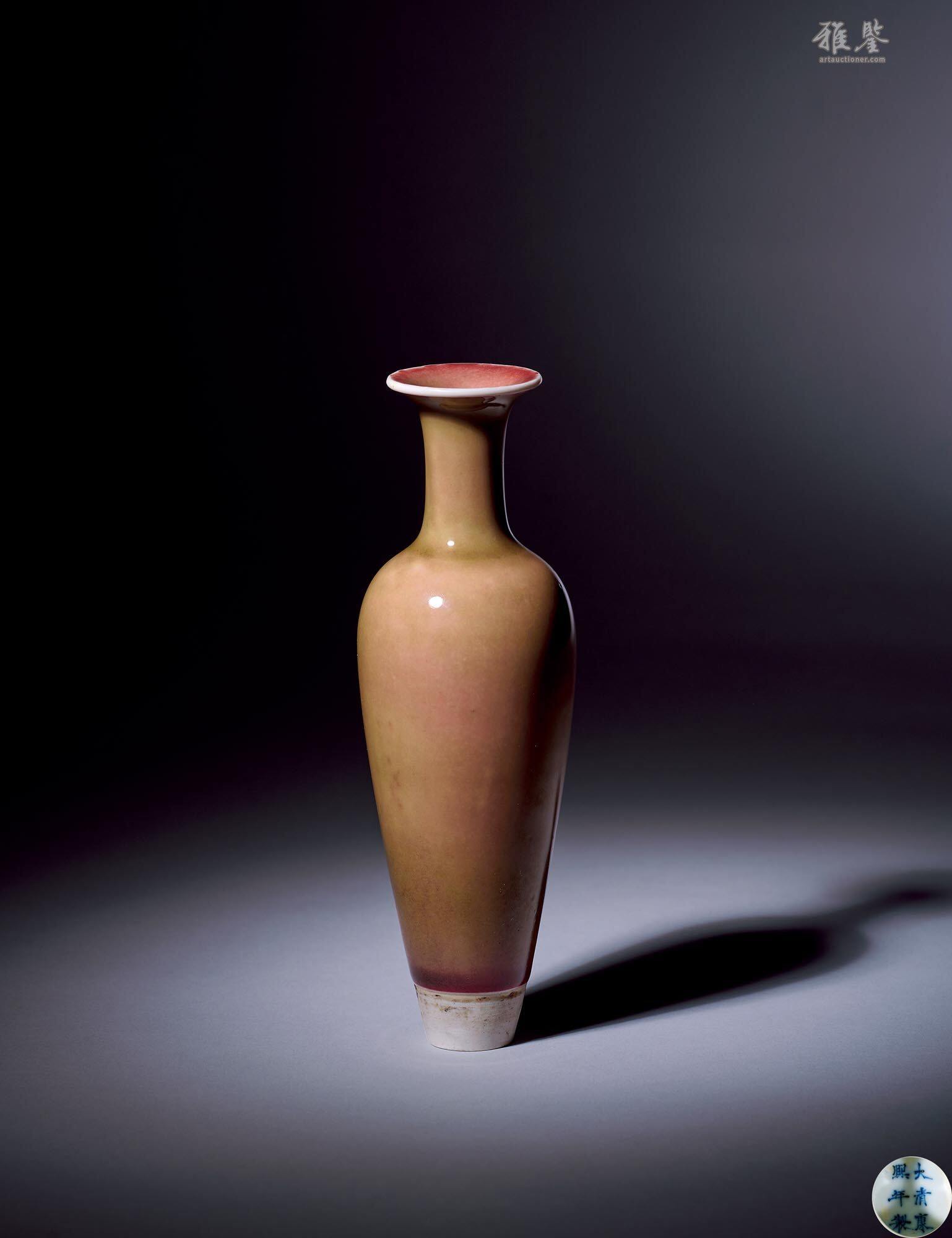 清康熙豇豆红釉柳叶瓶_LOT.0911_拍品详情_雅鉴艺术网拍品详情