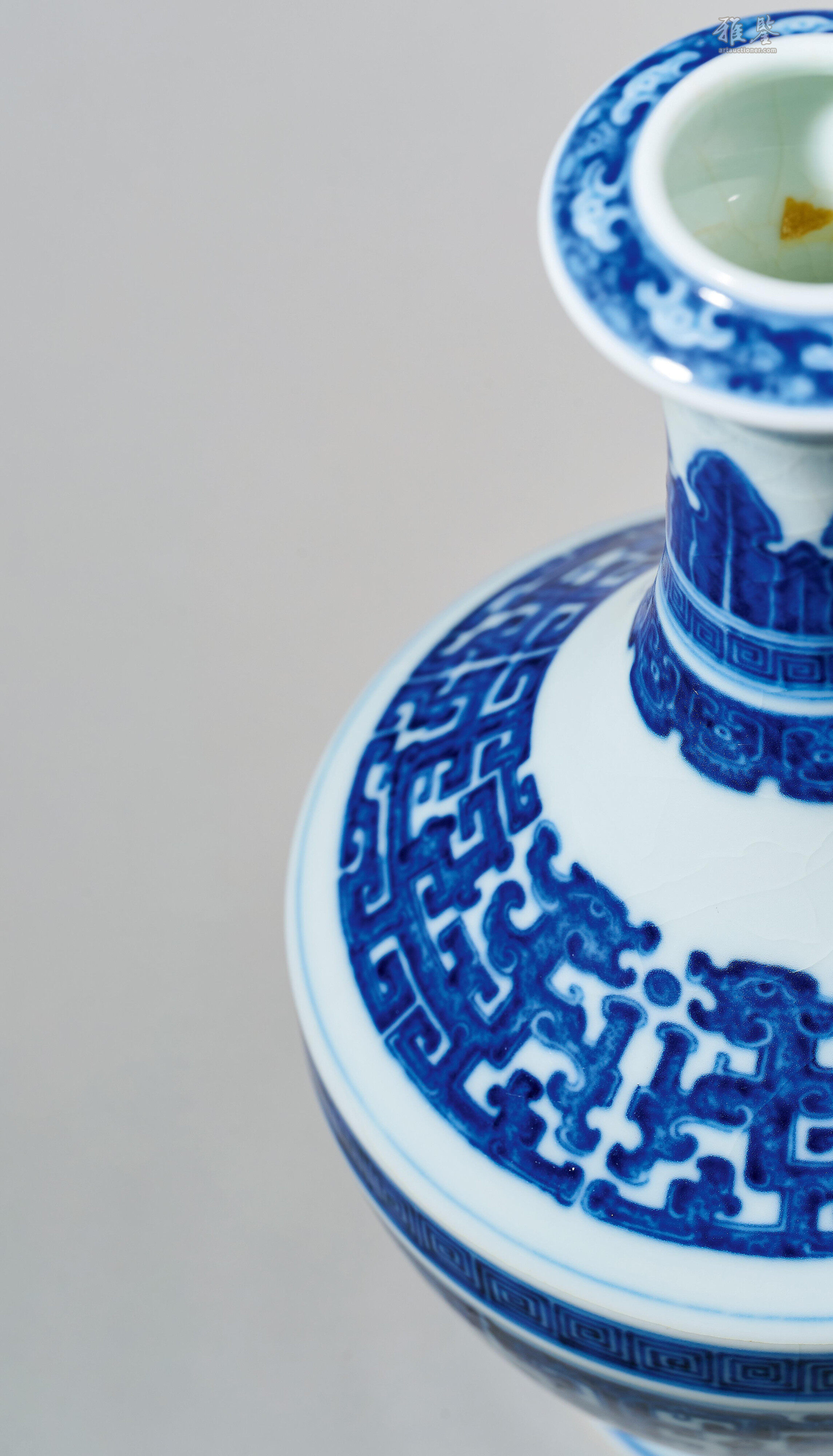清乾隆青花螭龙纹盖碗尊_LOT.373_拍品详情_雅鉴艺术网拍品详情