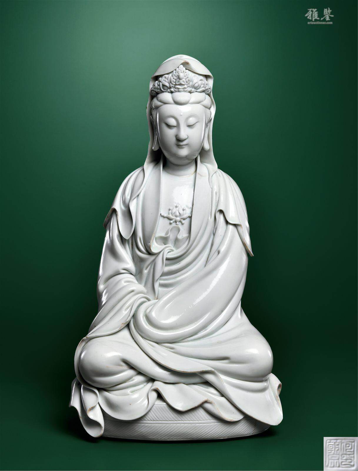 明何朝宗制德化白釉观音坐像_LOT.0059_拍品详情_雅鉴艺术网拍品详情