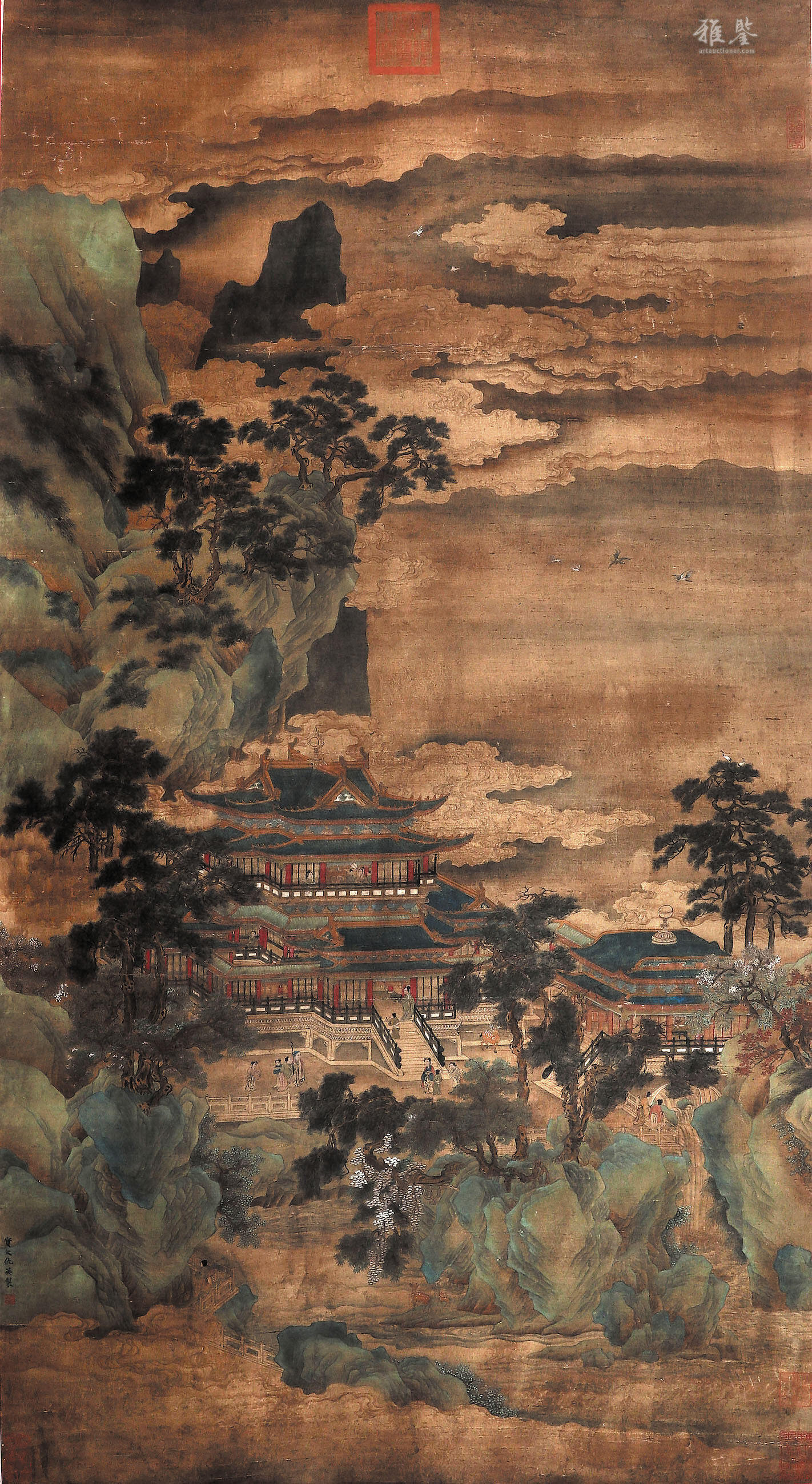 仇英仙山楼阁立轴_LOT.2_拍品详情_雅鉴艺术网拍品详情