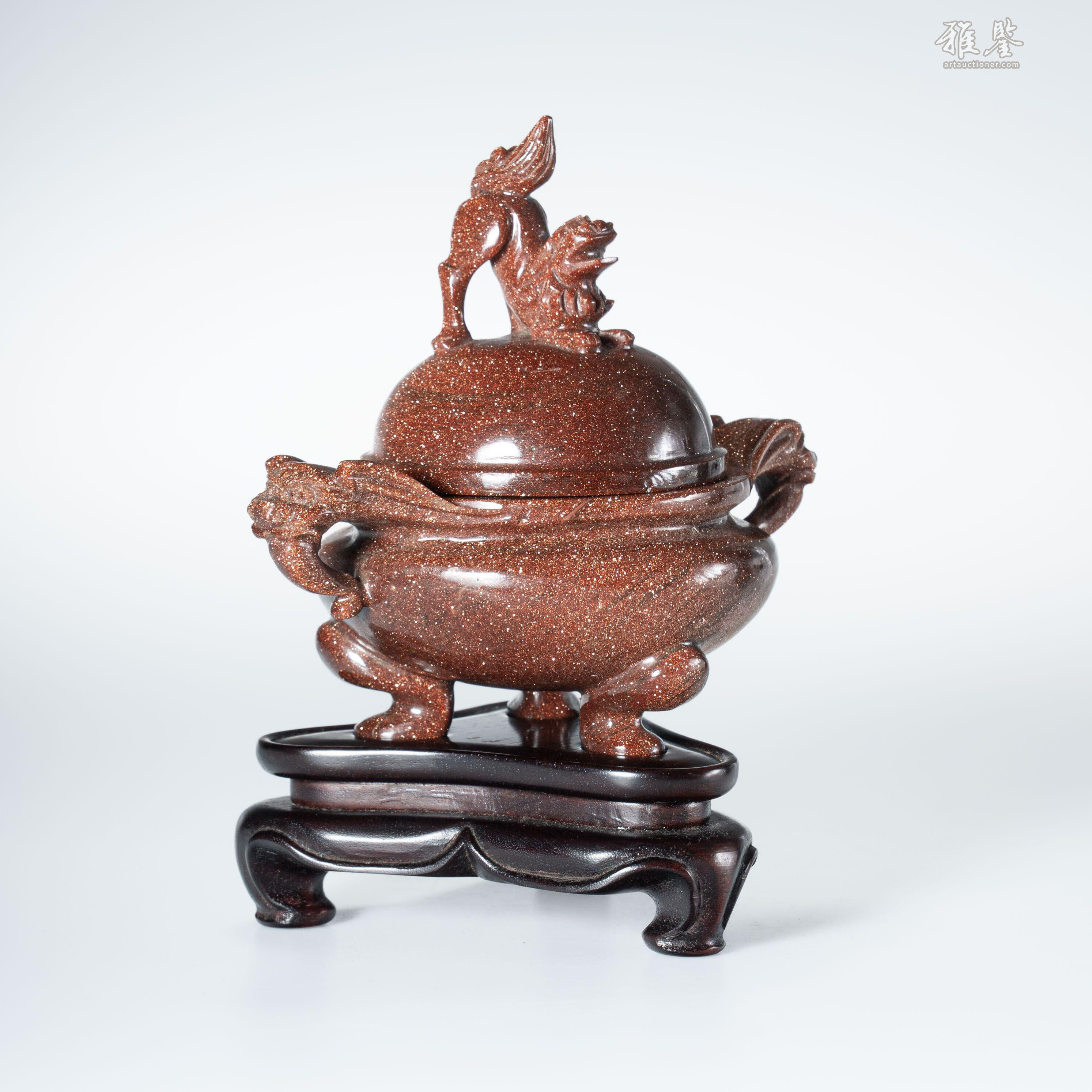 香炉 金星石 金星石三足香爐_LOT.114_拍品详情_雅鉴艺术网拍品详情