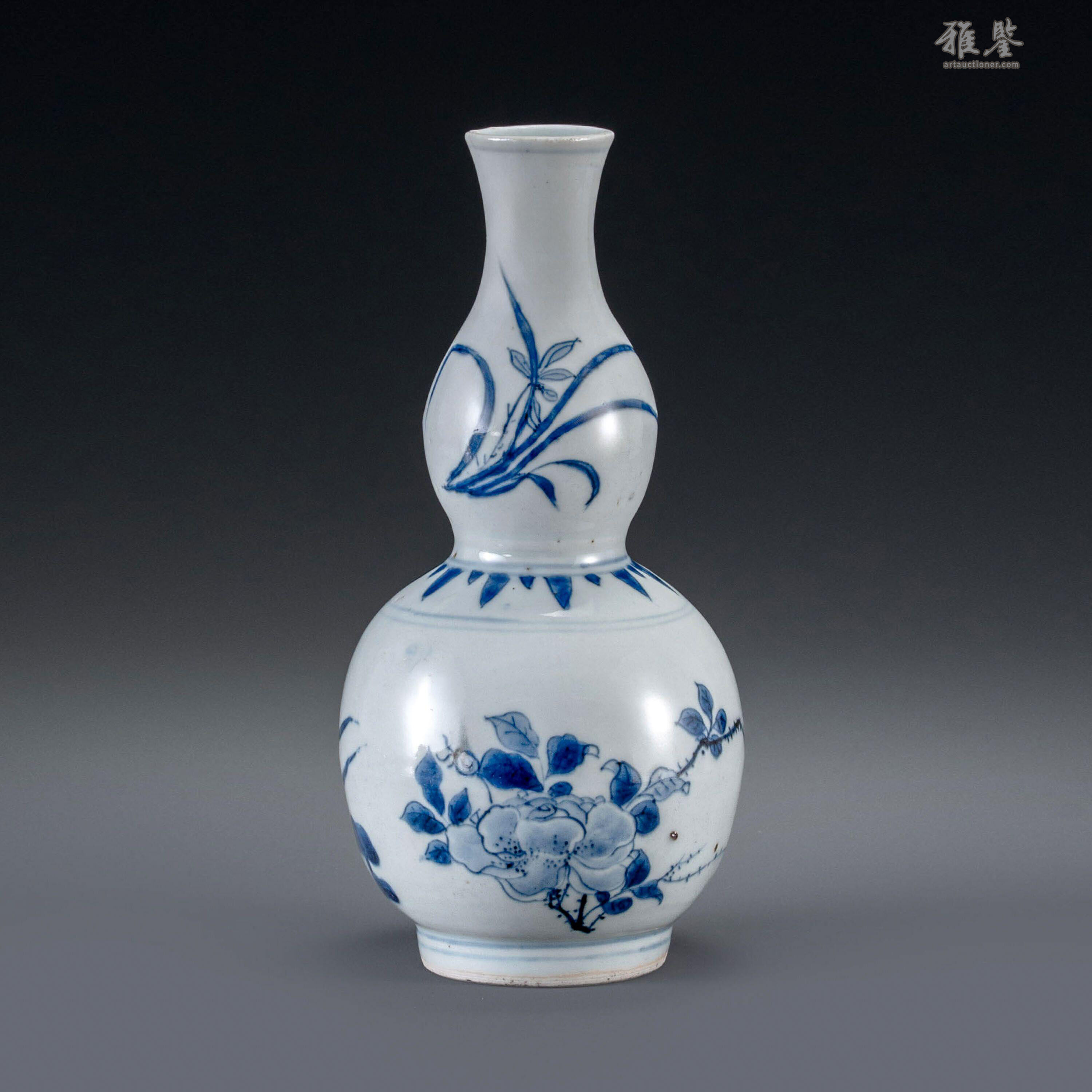 明古染附花卉紋瓢形壺_LOT.183_拍品详情_雅鉴艺术网拍品详情