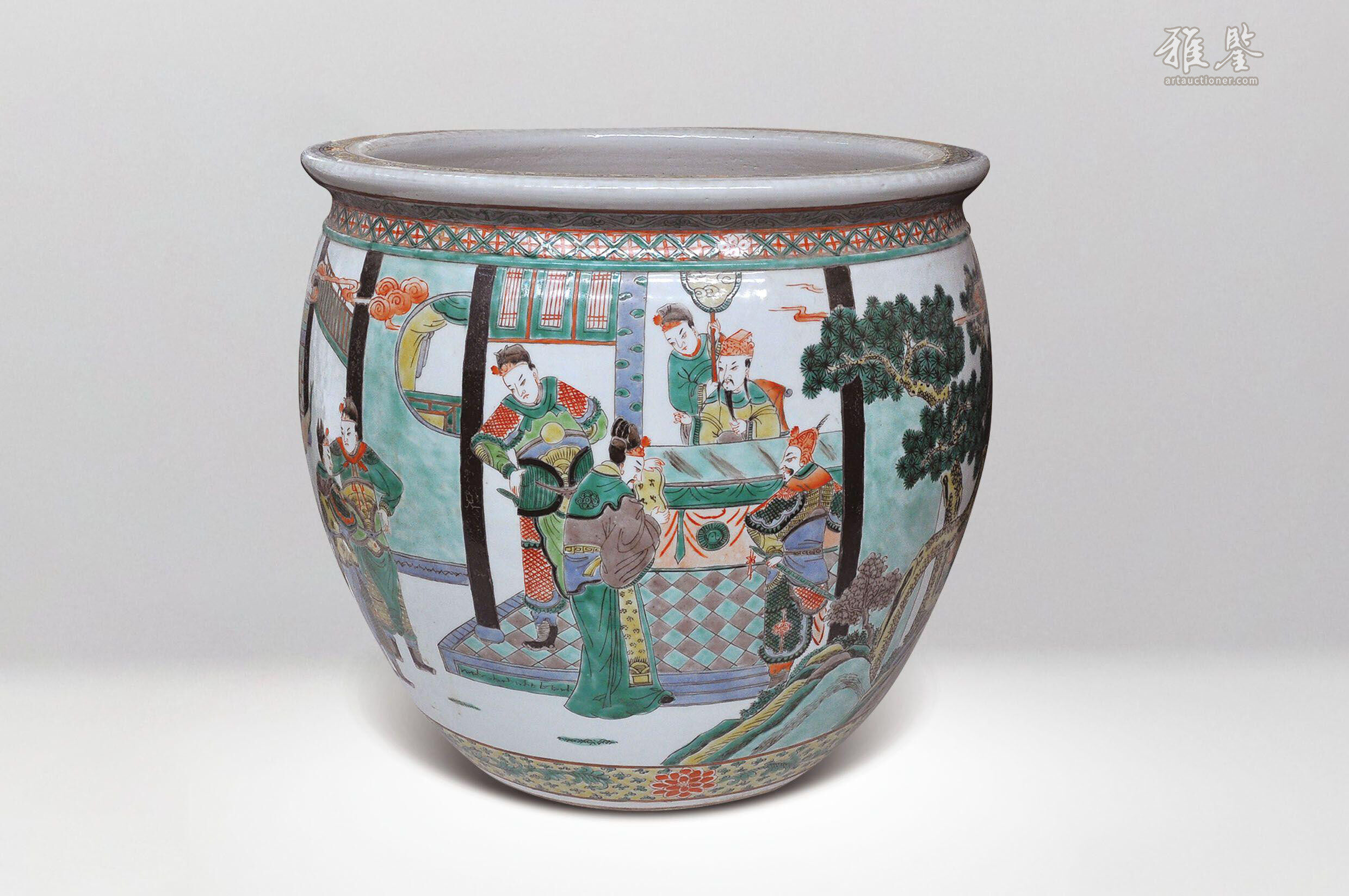 清五彩人物紋大缸_LOT.207_拍品详情_雅鉴艺术网拍品详情