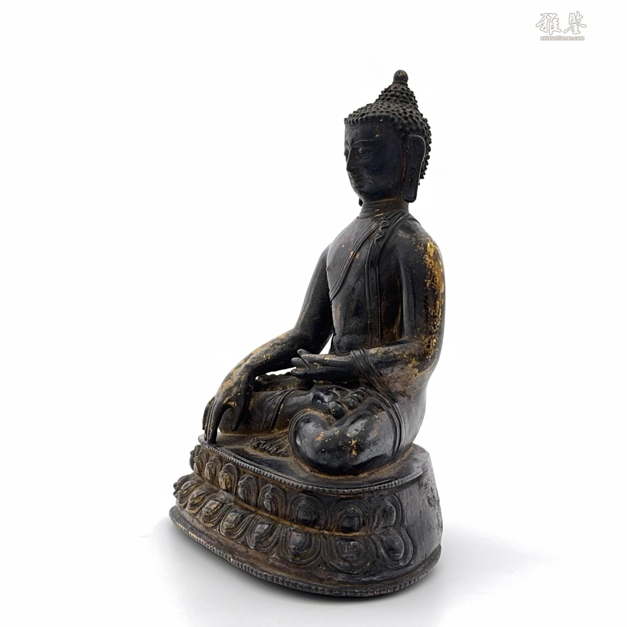 西蔵十七世紀銅鎏金釈迦牟尼坐像_LOT.168_拍品详情_雅鉴艺术网拍品详情