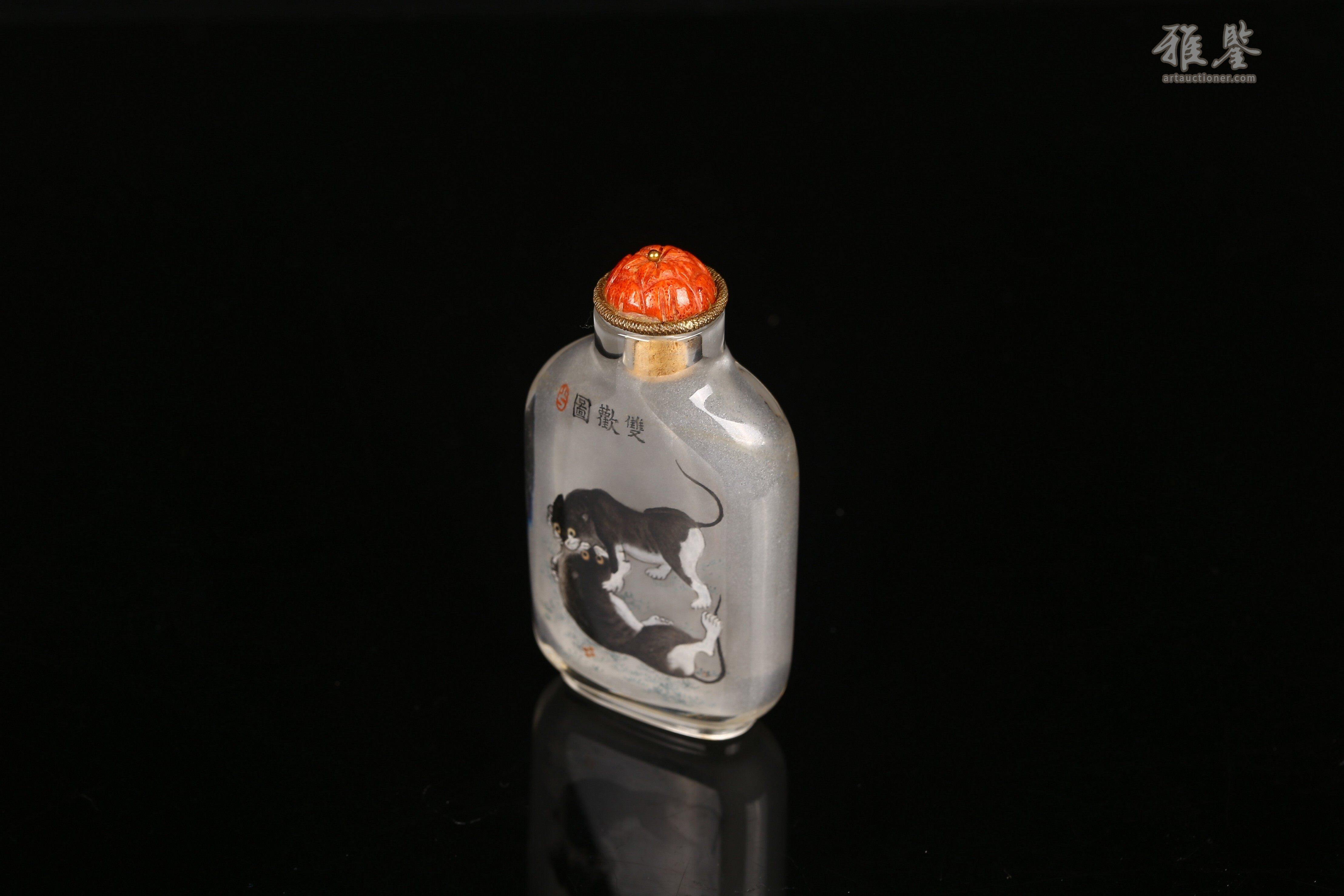 马少宣水晶内画双欢图诗文鼻烟壶_LOT.2009_拍品详情_雅鉴艺术网拍品详情