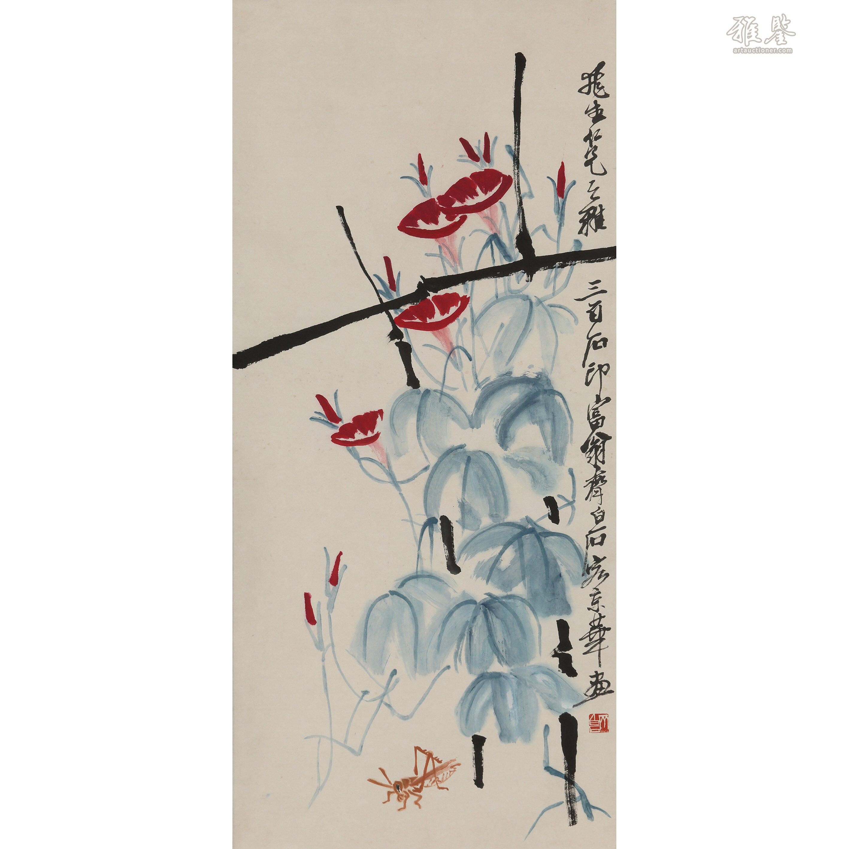 齊白石牽牛花_LOT.651_拍品详情_雅鉴艺术网拍品详情