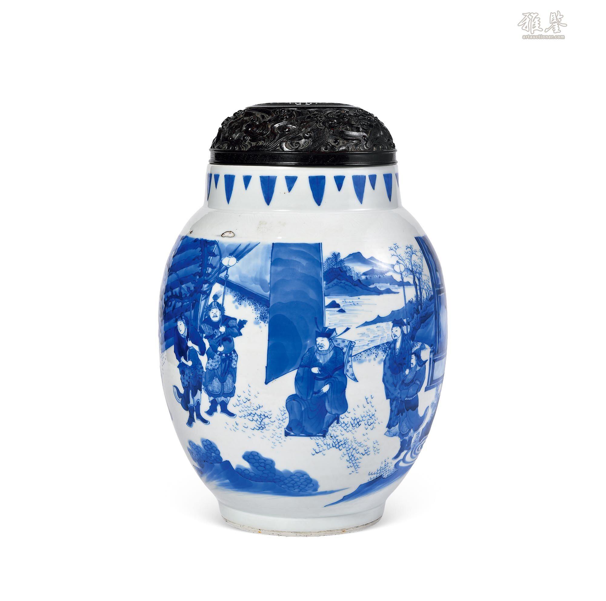 明崇祯青花人物故事图莲子罐_LOT.2524_拍品详情_雅鉴艺术网拍品详情