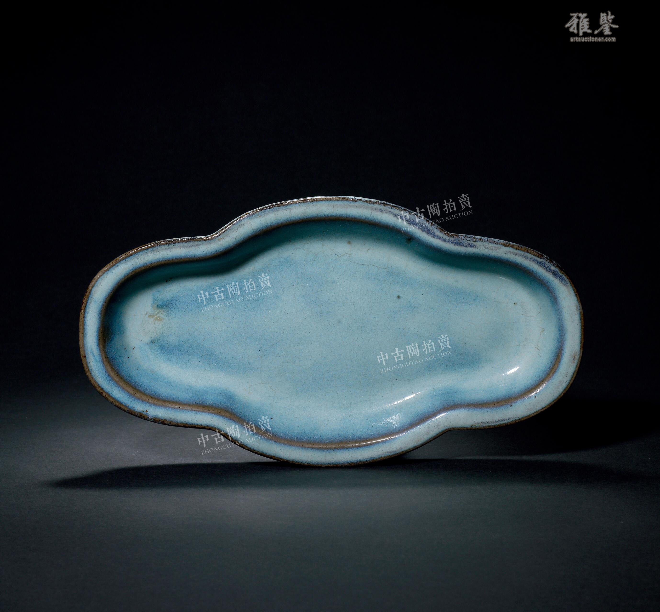 明钧窑天蓝釉海棠型洗_LOT.606_拍品详情_雅鉴艺术网拍品详情