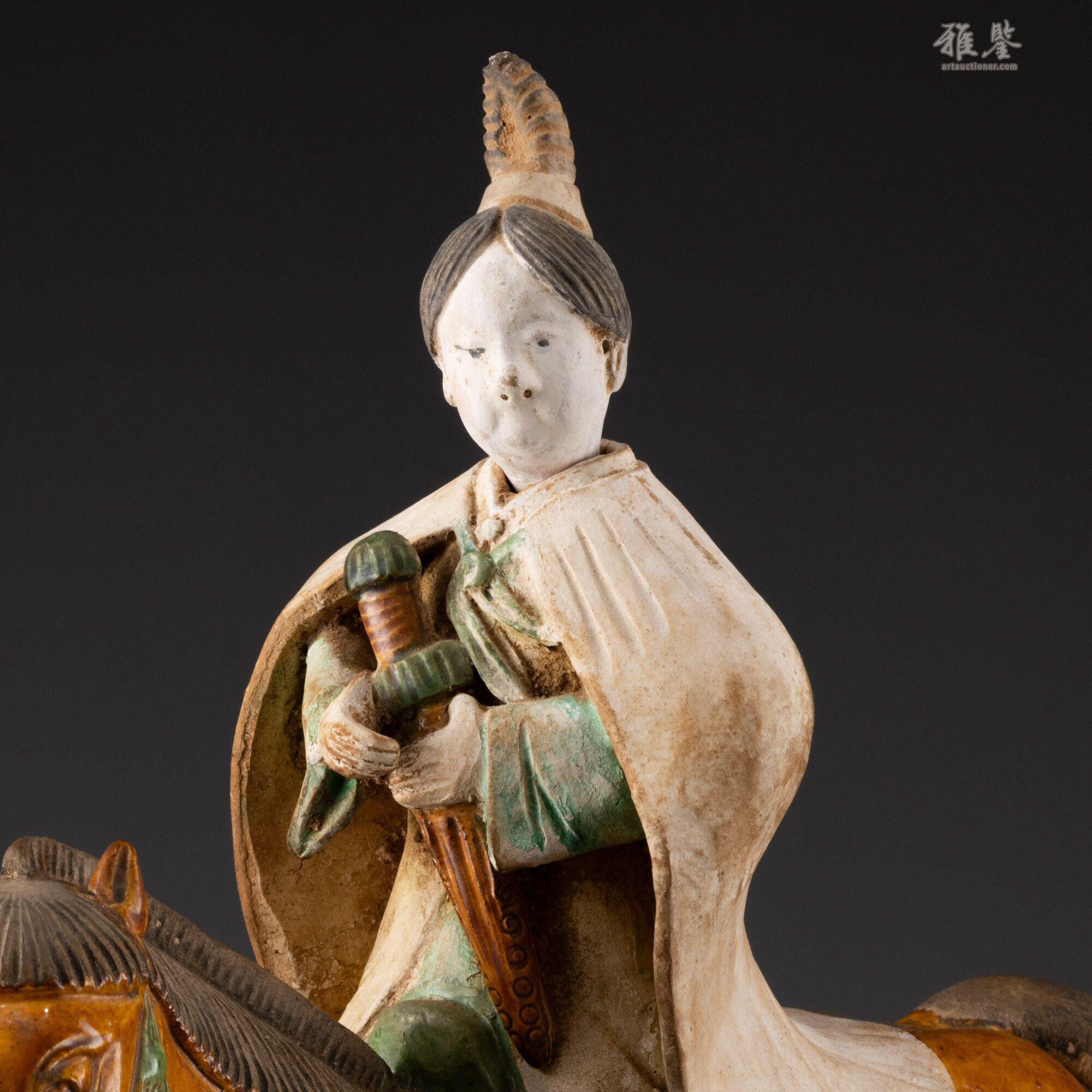 明三彩道教人物佩劍騎馬俑_LOT.591_拍品详情_雅鉴艺术网拍品详情