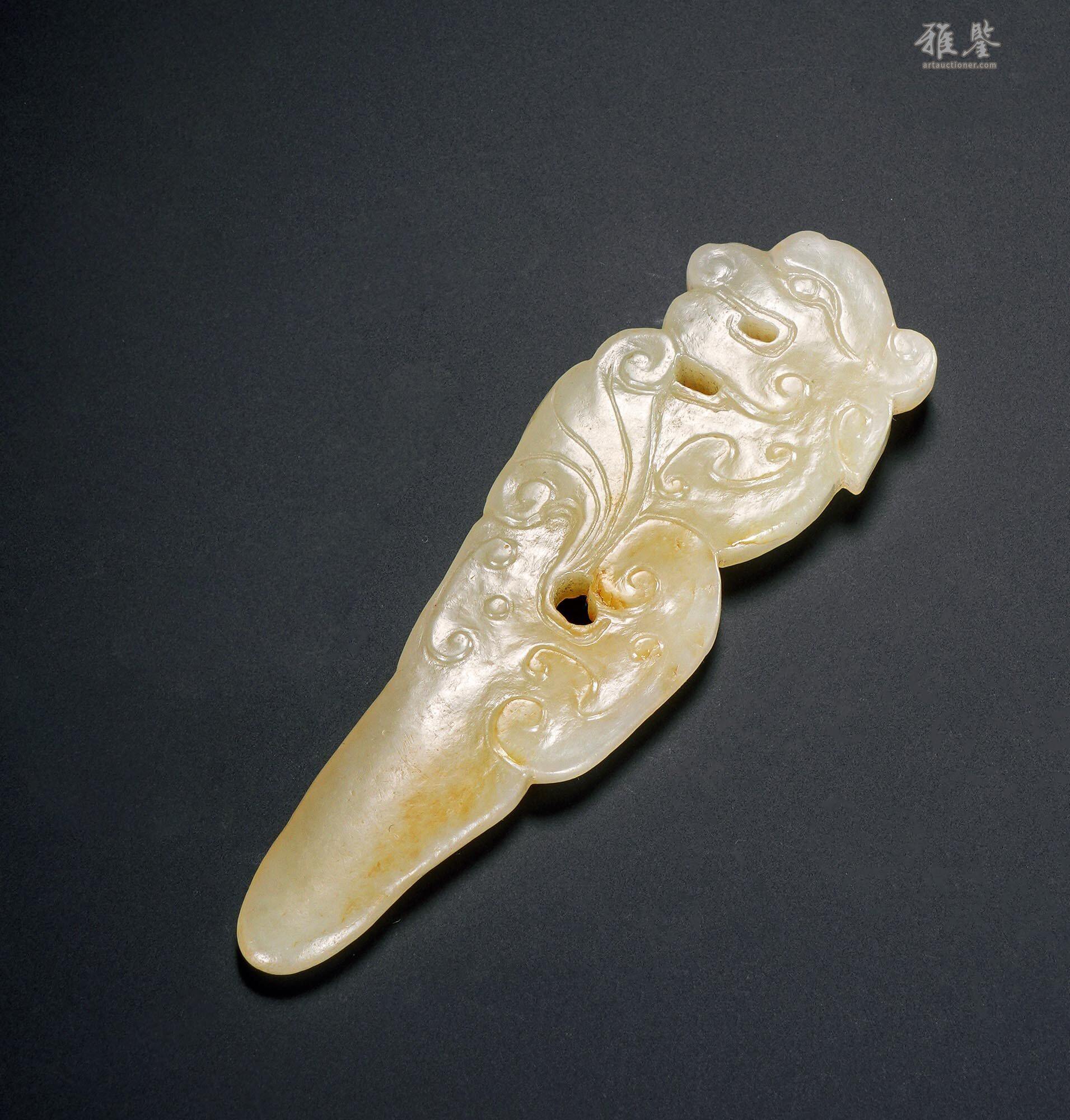 明和田玉仿古龙纹觿型器_LOT.0028_拍品详情_雅鉴艺术网拍品详情
