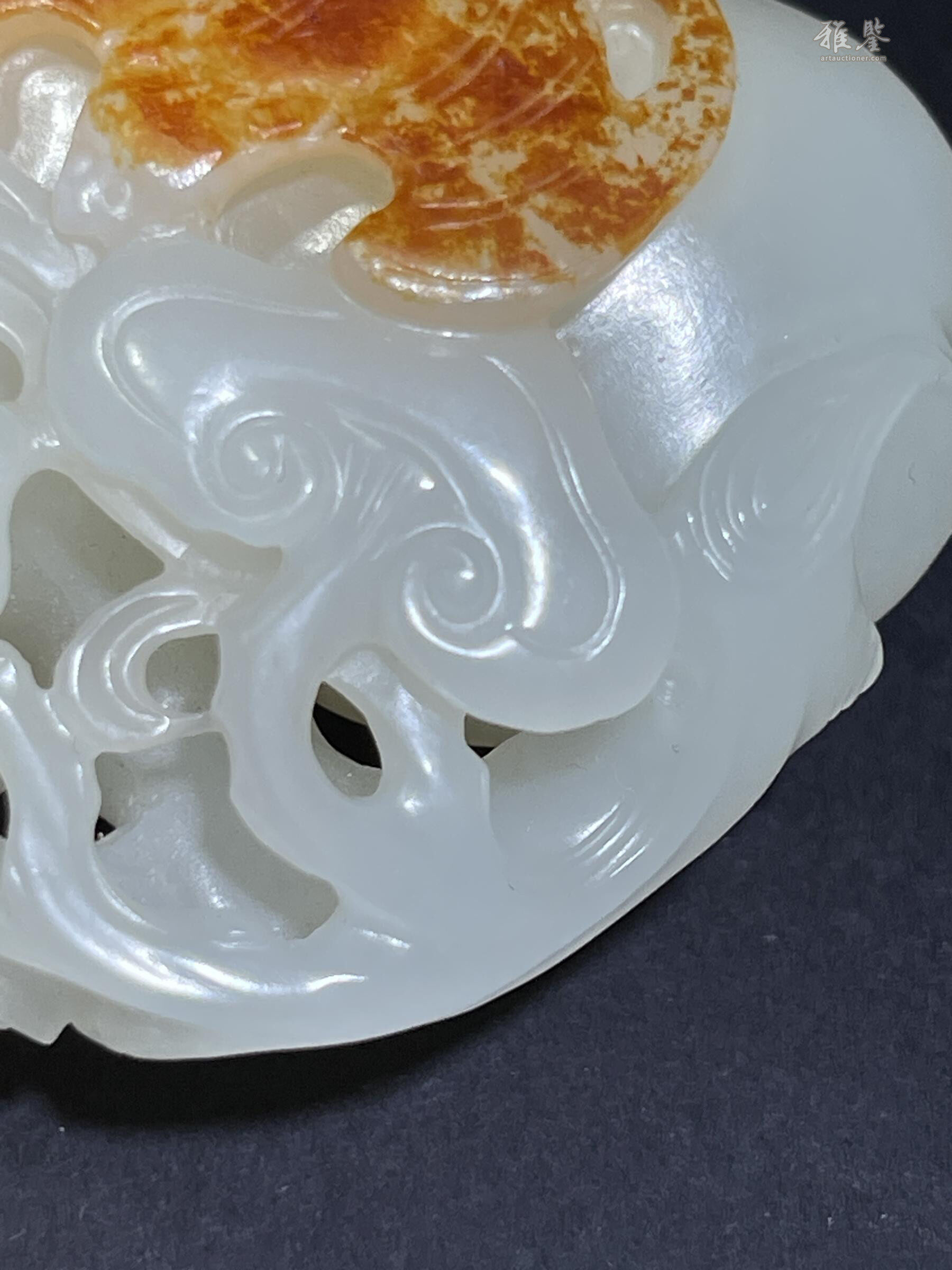 清代和田白玉巧雕福寿如意_LOT.428_拍品详情_雅鉴艺术网拍品详情