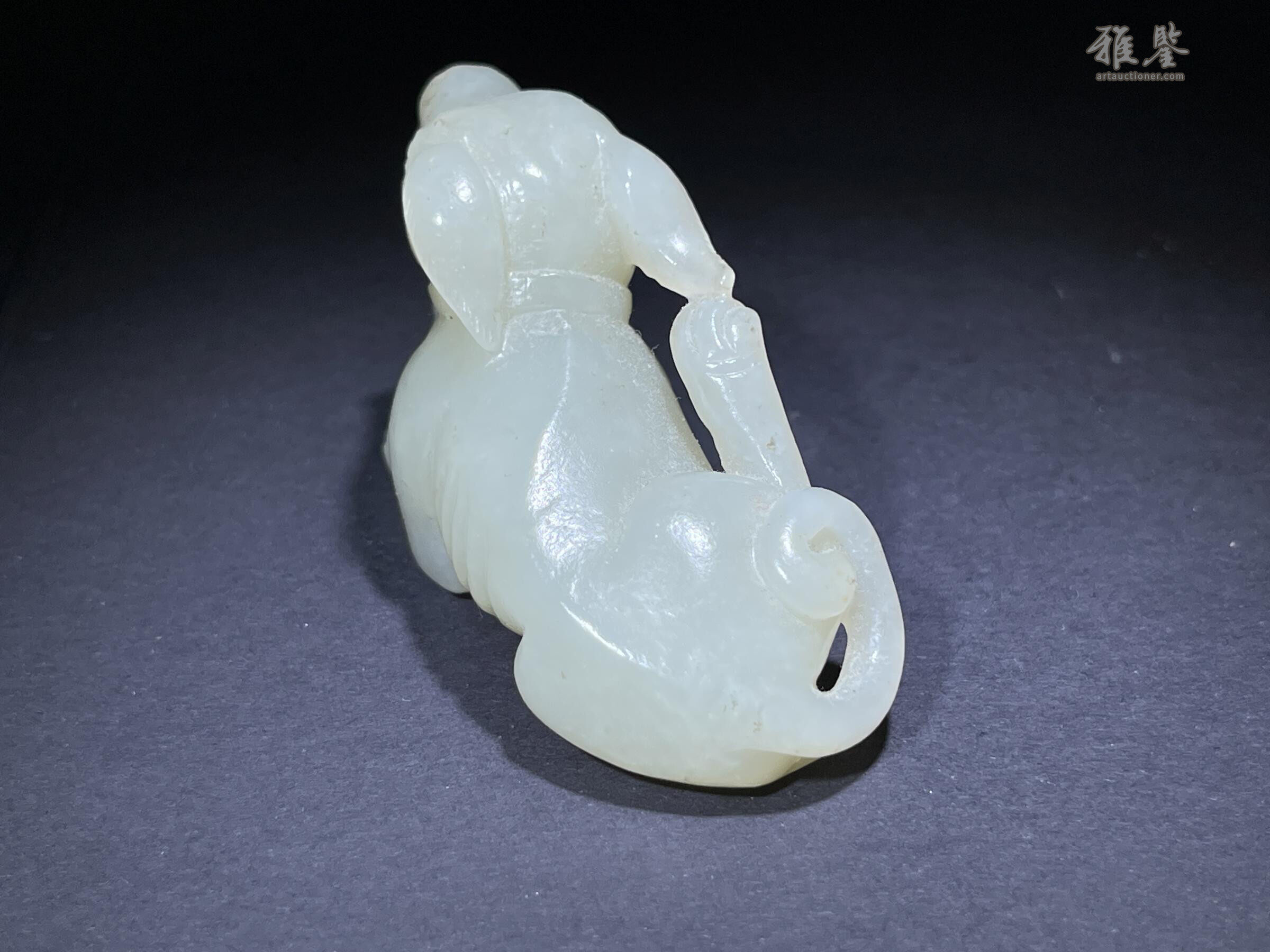 清.和田白玉狗_LOT.438_拍品详情_雅鉴艺术网拍品详情