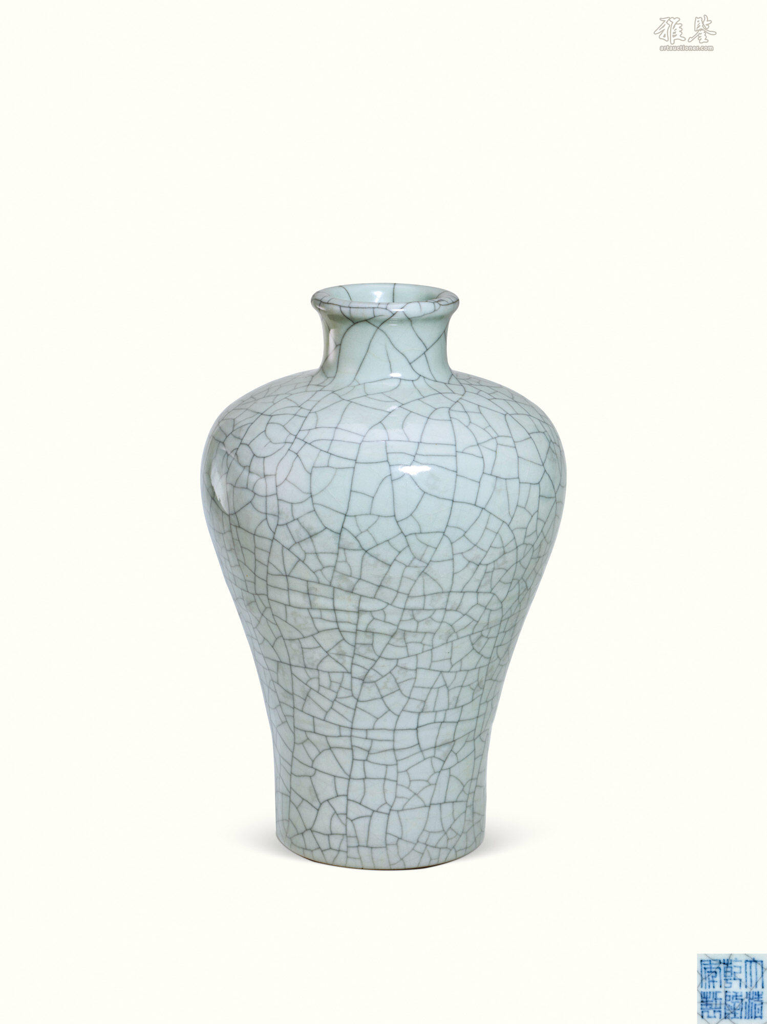 清乾隆仿哥釉弦纹梅瓶_LOT.219_拍品详情_雅鉴艺术网拍品详情